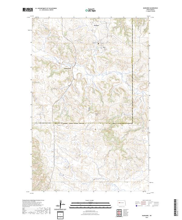 Mandaree, ND — USGS 7.5-minute topo (2024)