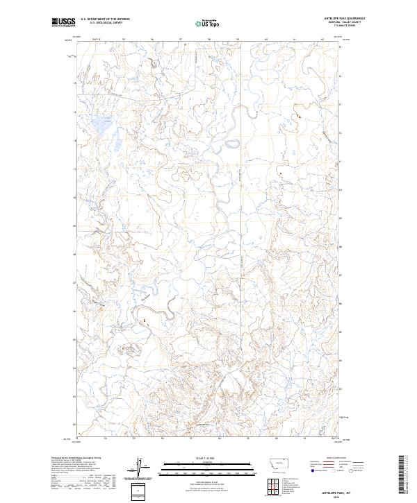 Antelope Pass, MT — USGS 7.5-minute topo (2024)