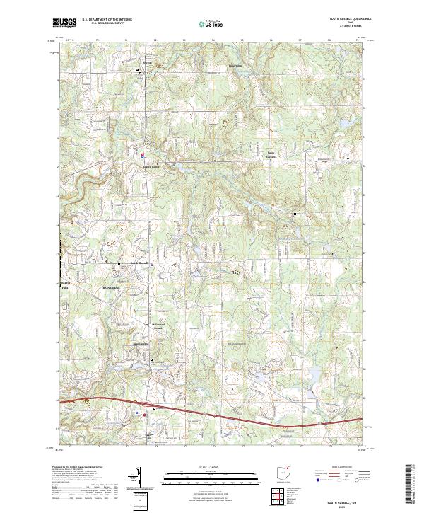 South Russell, OH — USGS 7.5-minute topo (2023)
