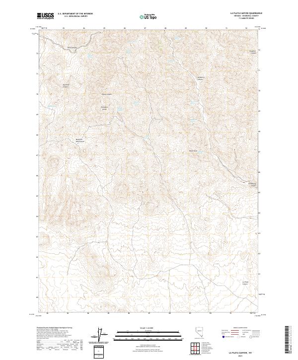 La Plata Canyon, NV — USGS 7.5-minute topo (2021)
