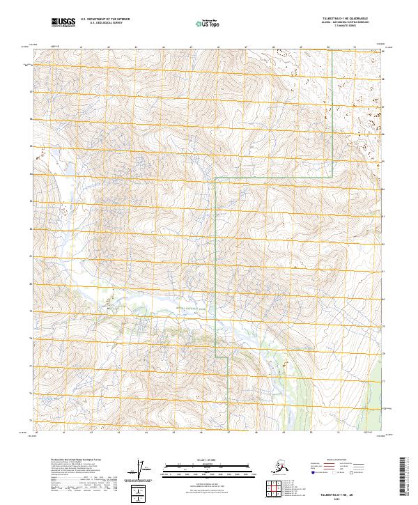 Talkeetna D-1 NE, AK — USGS 7.5-minute topo (2023)