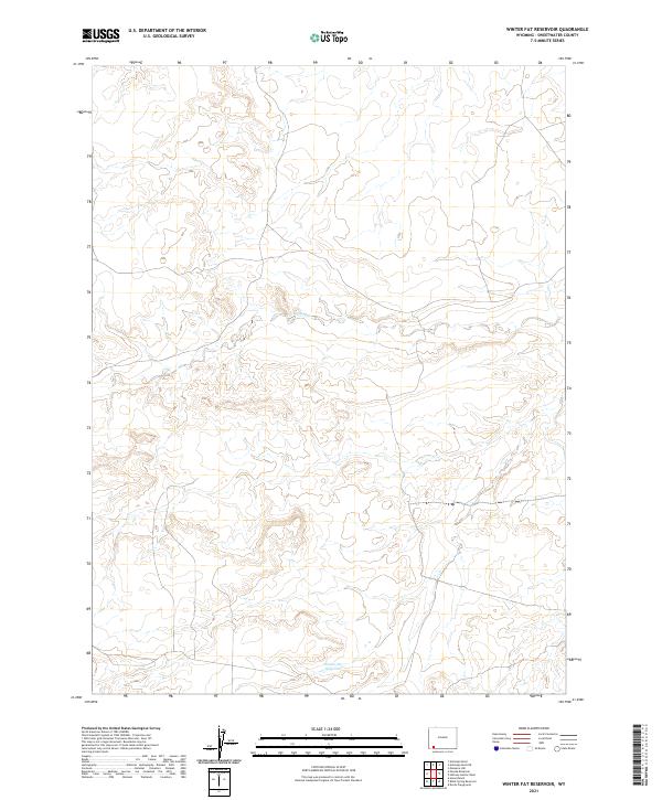 Winter Fat Reservoir, WY — USGS 7.5-minute topo (2021)
