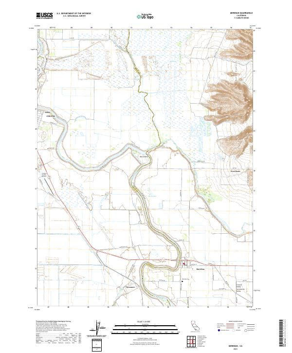 Meridian, CA — USGS 7.5-minute topo (2021)