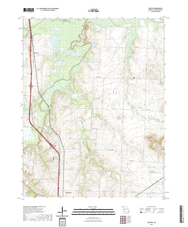 Horton, MO — USGS 7.5-minute topo (2021)
