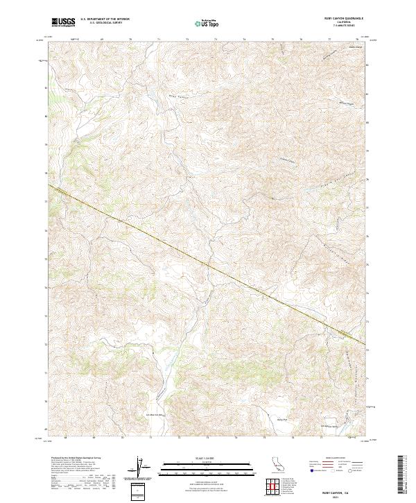 Ruby Canyon, CA — USGS 7.5-minute topo (2021)
