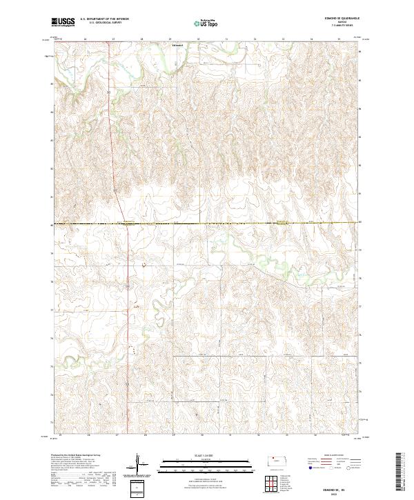 Edmond SE, KS — USGS 7.5-minute topo (2022)