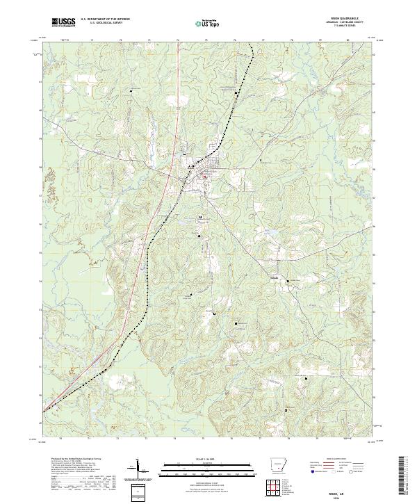 Rison, AR — USGS 7.5-minute topo (2024)