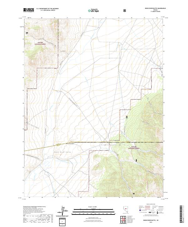 Reese River Butte, NV — USGS 7.5-minute topo (2021)