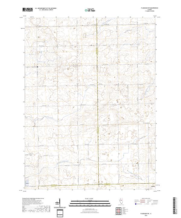 Flanagan SW, IL — USGS 7.5-minute topo (2024)