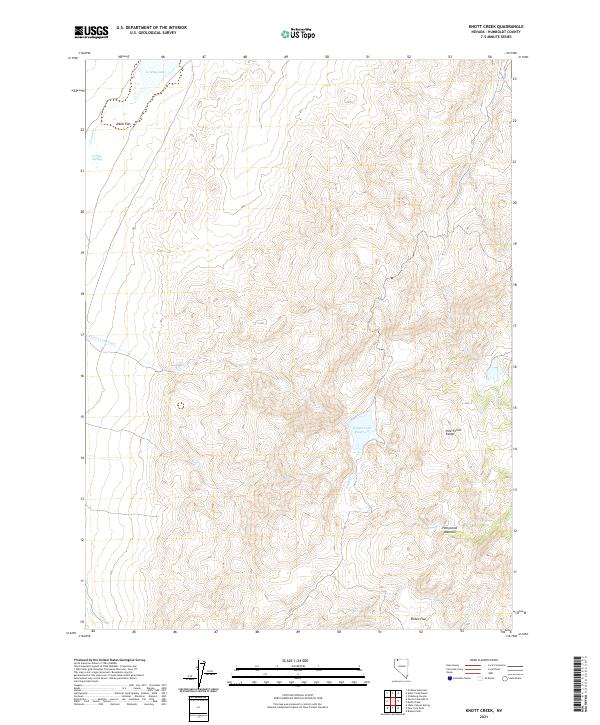 Knott Creek, NV — USGS 7.5-minute topo (2021)