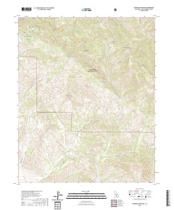 Figueroa Mountain, CA — USGS 7.5-minute topo (2022)