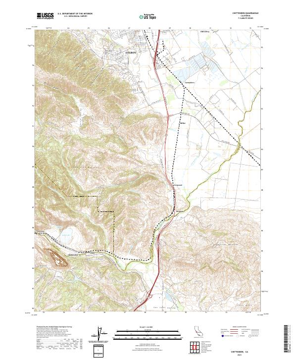 Chittenden, CA — USGS 7.5-minute topo (2021)