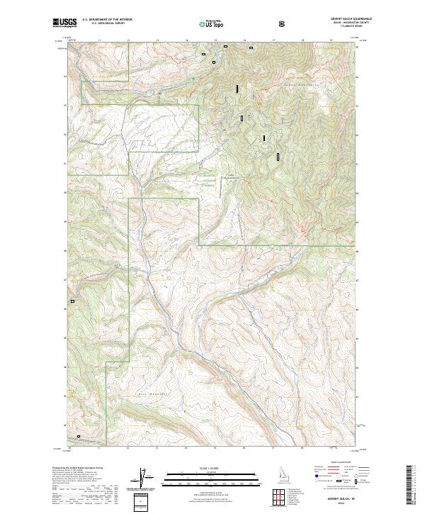 Advent Gulch, ID — USGS 7.5-minute topo (2024)