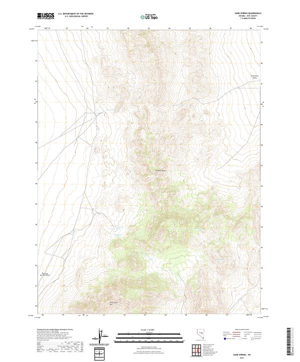 Sand Spring, NV — USGS 7.5-minute topo (2021)
