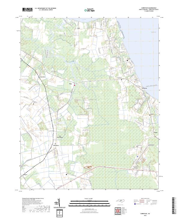 Currituck, NC — USGS 7.5-minute topo (2022)