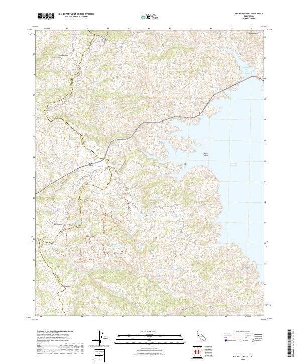 Pacheco Pass, CA — USGS 7.5-minute topo (2021)