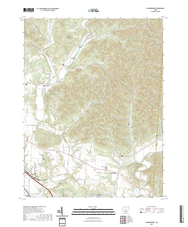 Londonderry, OH — USGS 7.5-minute topo (2023)