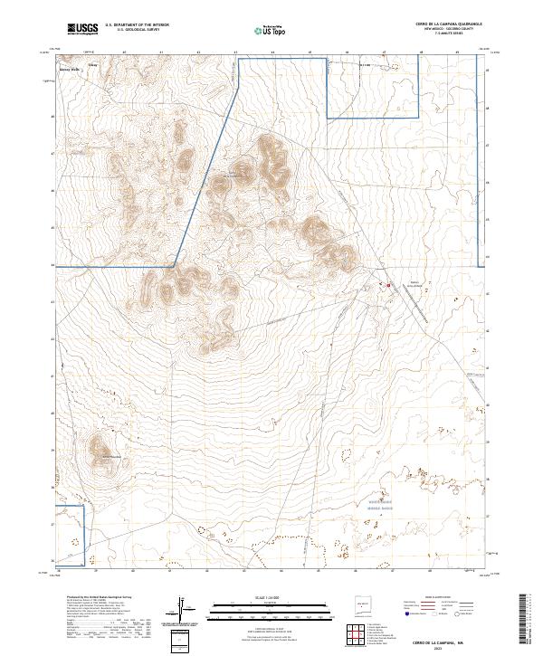 Cerro De La Campana, NM — USGS 7.5-minute topo (2023)