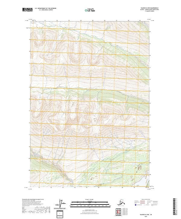 Valdez B-2 NW, AK — USGS 7.5-minute topo (2023)