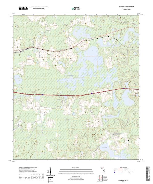 Greenville NE, FL — USGS 7.5-minute topo (2024)