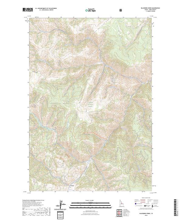 Blackbird Creek, ID — USGS 7.5-minute topo (2024)