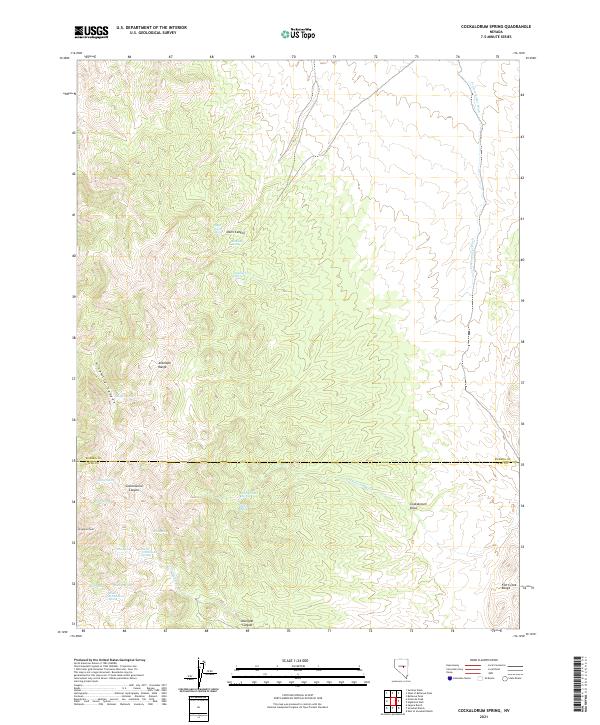 Cockalorum Spring, NV — USGS 7.5-minute topo (2021)