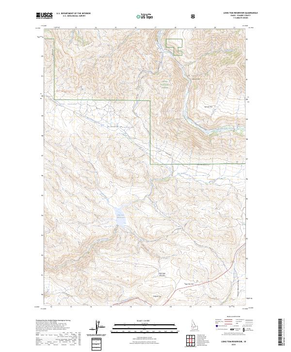 Long Tom Reservoir, ID — USGS 7.5-minute topo (2023)