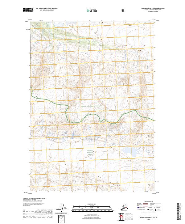 Bering Glacier D-8 SW, AK — USGS 7.5-minute topo (2024)