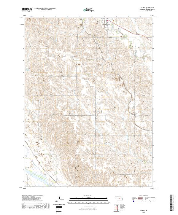 Ashton, NE — USGS 7.5-minute topo (2021)