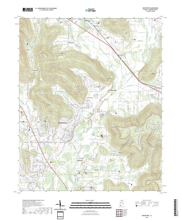 Moontown, AL — USGS 7.5-minute topo (2024)