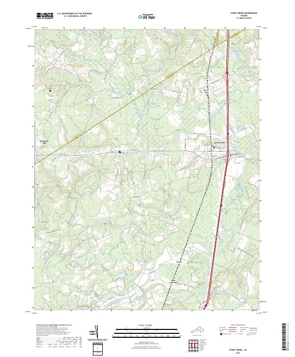 Stony Creek, VA — USGS 7.5-minute topo (2022)