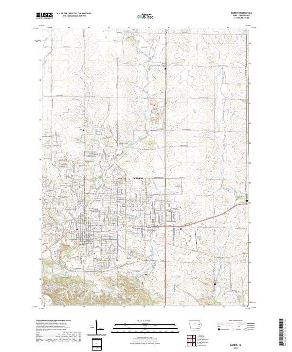 Marion, IA — USGS 7.5-minute topo (2023)