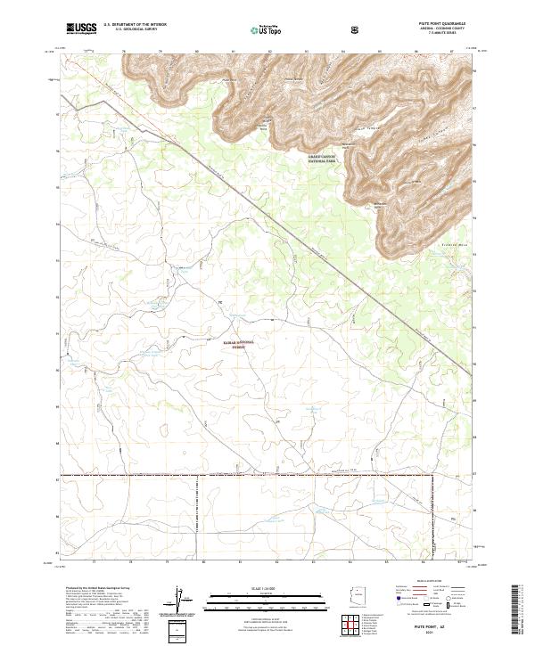 Piute Point, AZ — USGS 7.5-minute topo (2021)