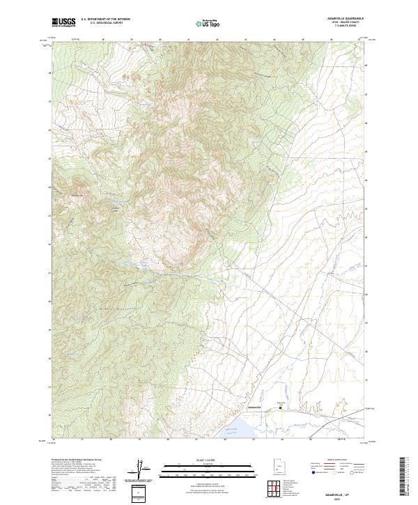Adamsville, UT — USGS 7.5-minute topo (2023)
