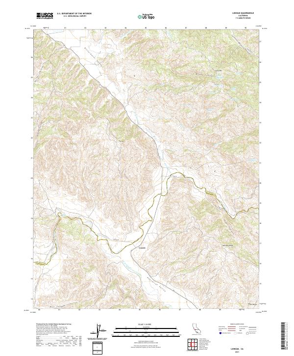 Lonoak, CA — USGS 7.5-minute topo (2021)
