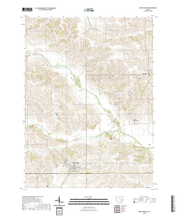 North English, IA — USGS 7.5-minute topo (2022)