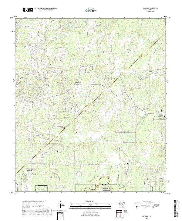 Bergheim, TX — USGS 7.5-minute topo (2022)