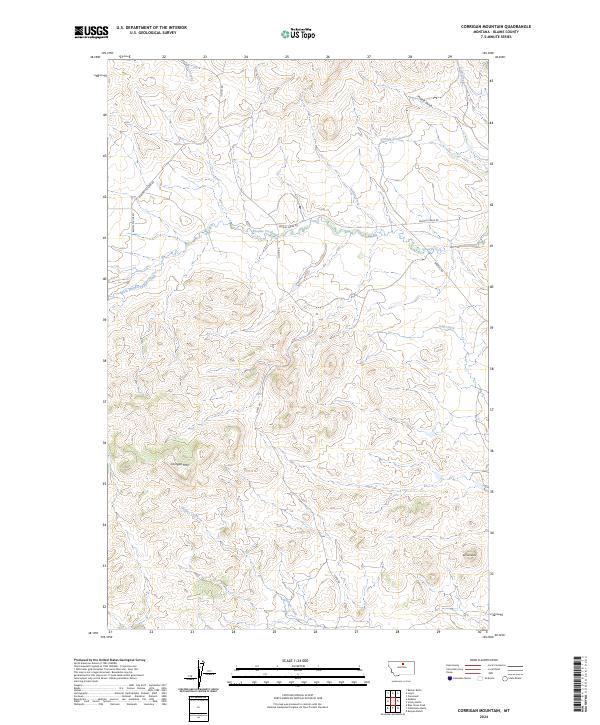 Corrigan Mountain, MT — USGS 7.5-minute topo (2024)