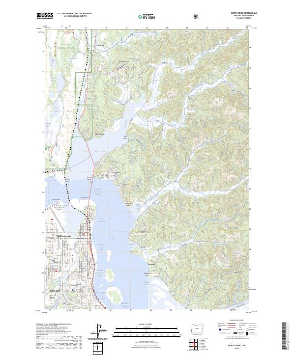 North Bend, OR — USGS 7.5-minute topo (2024)
