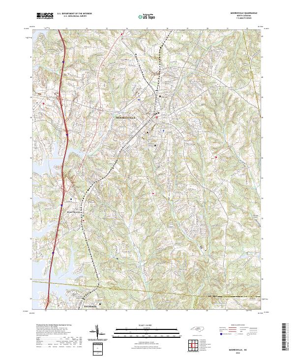 Mooresville, NC — USGS 7.5-minute topo (2022)