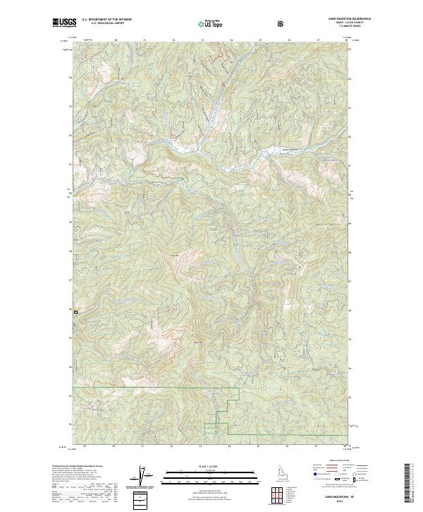 Sand Mountain, ID — USGS 7.5-minute topo (2024)