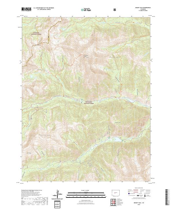 Mount Yale, CO — USGS 7.5-minute topo (2022)