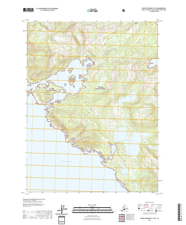 Dixon Entrance D-3 SW, AK — USGS 7.5-minute topo (2021)