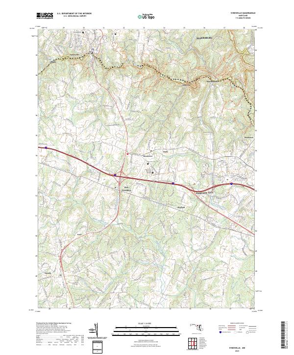 Sykesville, MD — USGS 7.5-minute topo (2023)