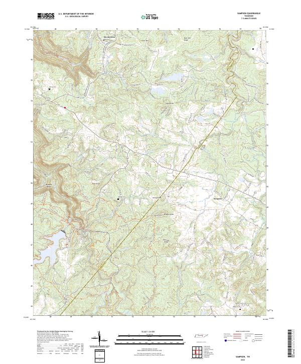 Sampson, TN — USGS 7.5-minute topo (2022)