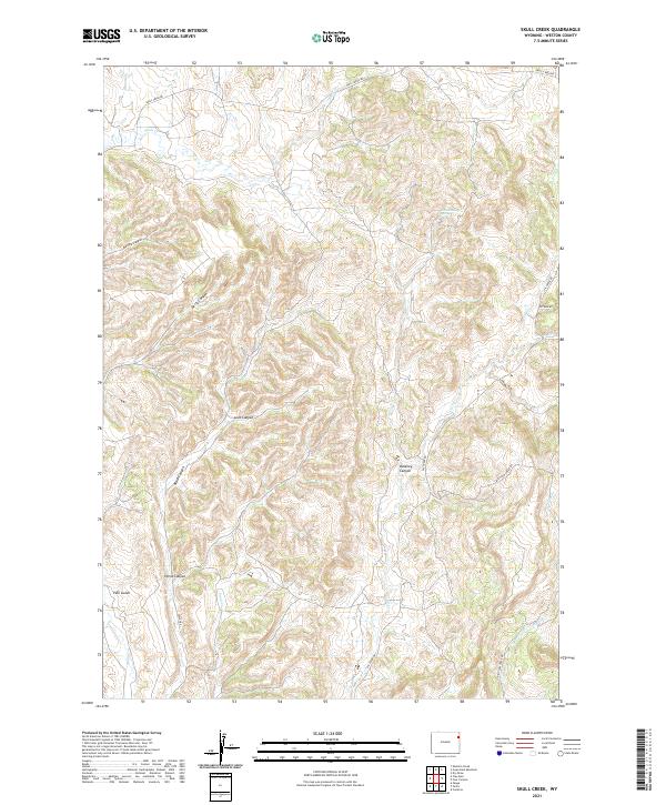Skull Creek, WY — USGS 7.5-minute topo (2021)