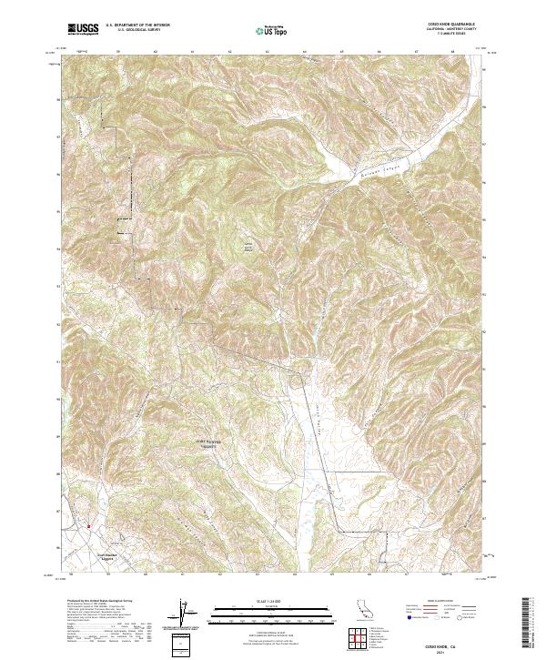 Cosio Knob, CA — USGS 7.5-minute topo (2021)