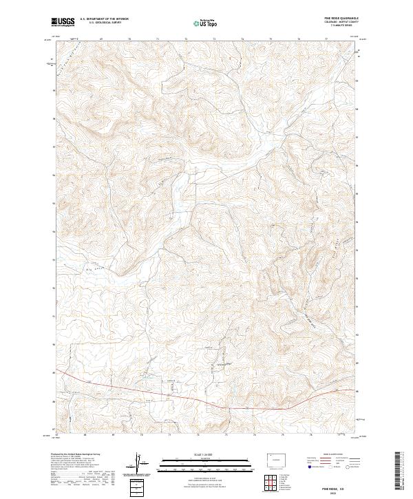 Pine Ridge, CO — USGS 7.5-minute topo (2022)