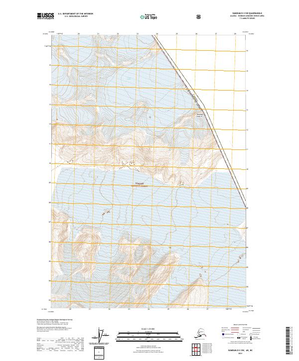 Sumdum D-3 SW, AK-BC — USGS 7.5-minute topo (2021)