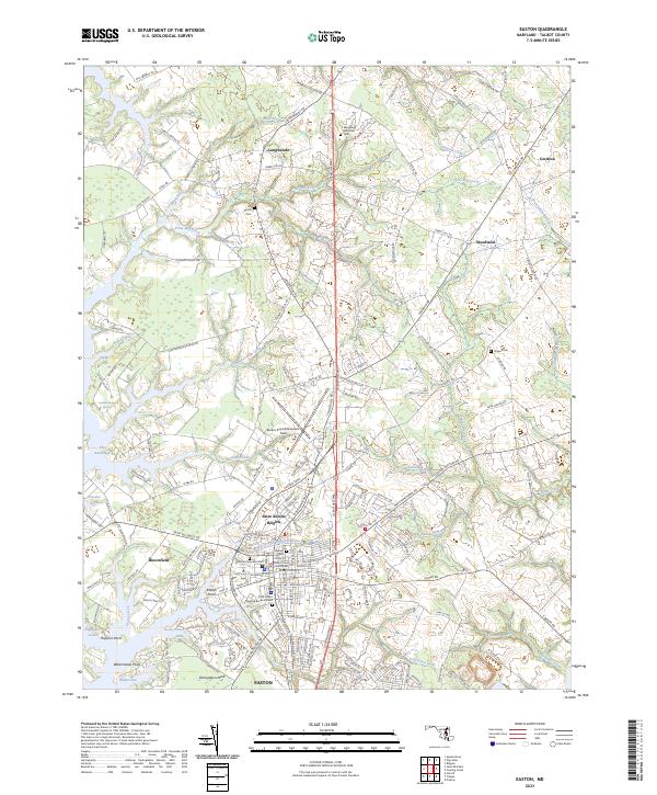 Easton, MD — USGS 7.5-minute topo (2023)